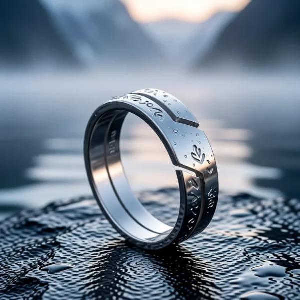 Bague Obscura finition Argent en situation