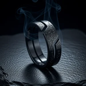 Bague Obscura finition Onyx en situation