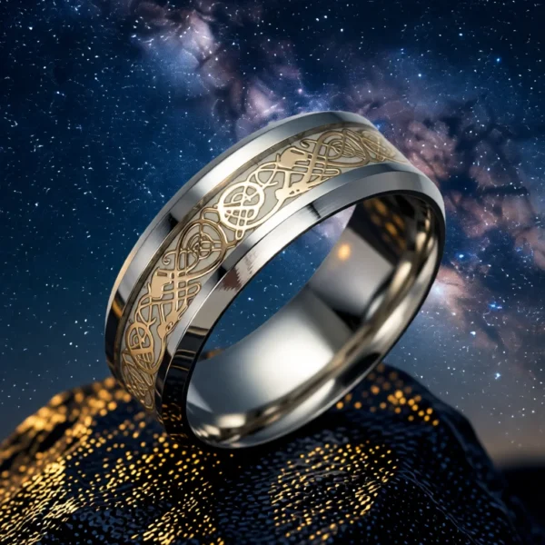 Bague Draco Lux finition Or en situation