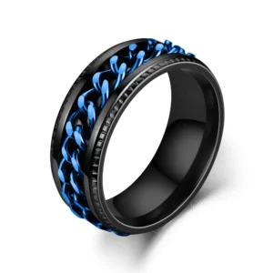 Cuban Spin – Bague chaîne rotative en acier inoxydable 8mm