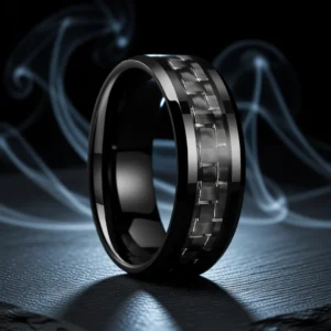 Bague Carbonis finition Onyx en situation
