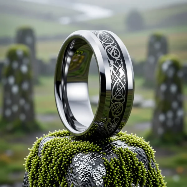 Bague Draconis Aurum finition Argent en situation