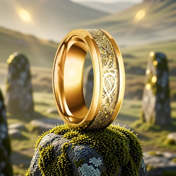 Bague Draconis Aurum finition Or en situation