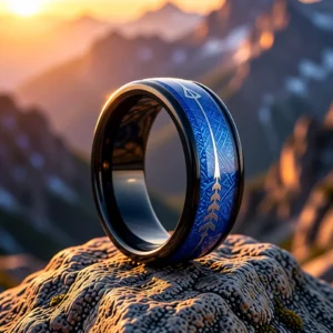 Bague Astreus finition Onyx / Cobalt en situation