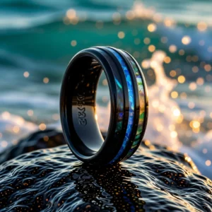 Maris – Onyx Bague Maris finition Onyx en situation