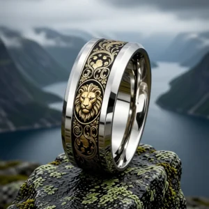Totem – Lion Bague Totem finition Lion en situation