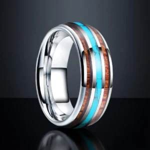 Azura – Bague homme effet turquoise 8mm