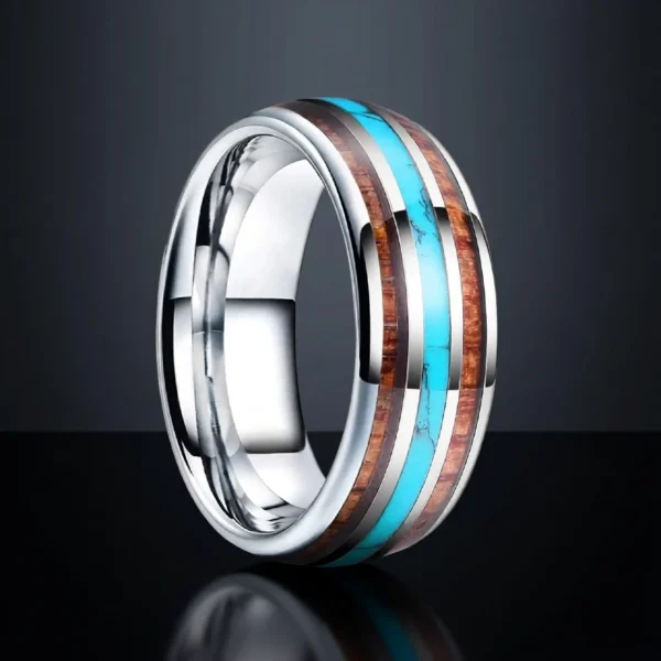 Azura – Bague homme effet turquoise 8mm