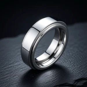 Orbite – Bague rotative en acier inoxydable, anneau central mobile – f8 Orbite – Bague rotative en acier inoxydable, anneau central mobile – Argent